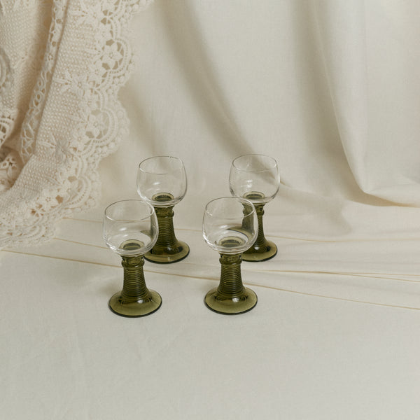 Verres Roemer vert olive