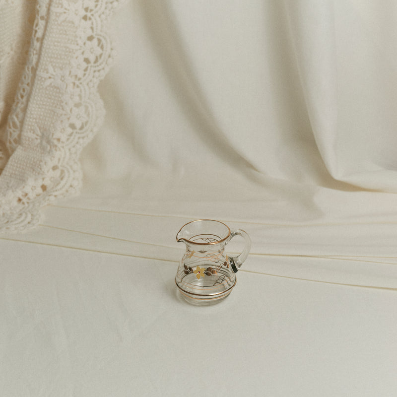 Crémier et sucrier en verre